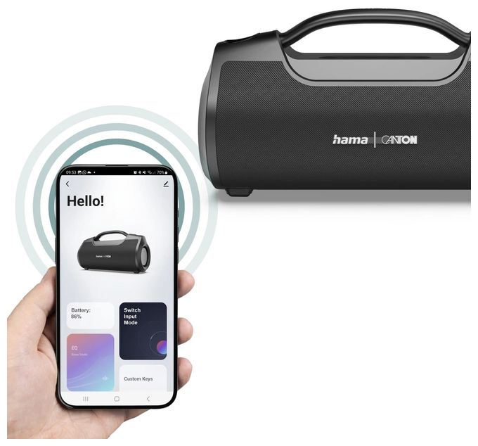 60 W Bluetooth Lautsprecher IPX6 Laufzeit bis 16 h  188231 Mate Pro MK II (Schwarz) 