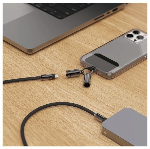 0,48 Gbit/s Stecker Rundkabel USB C auf USB C bis 60 W 1,2 m  201751 (Schwarz) 