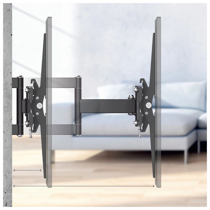 Wand Halterung 160° bis 190,5 cm (75") 40 kg -15 - 15° neigbar 220897 schwenkbare 