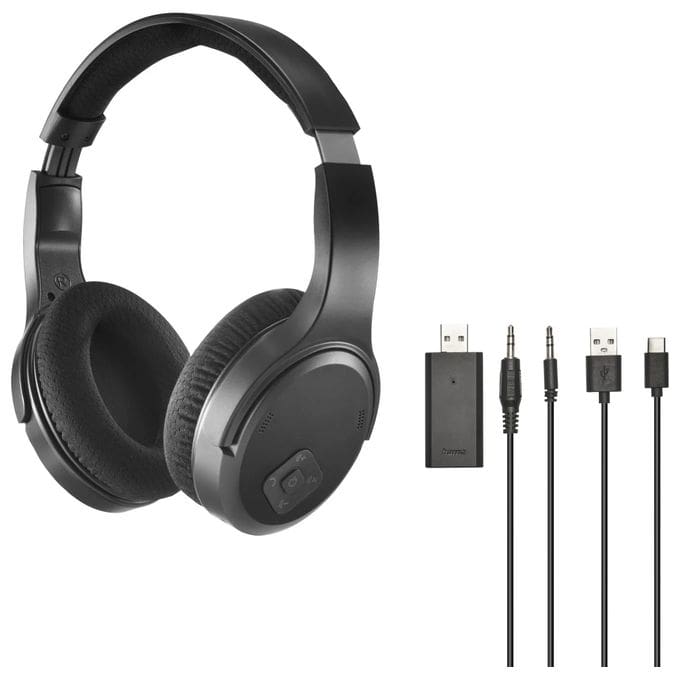 Over Ear Bluetooth Kopfhörer kabelgebunden&kabellos 16 h Laufzeit  221847 Fernseh (Schwarz) 