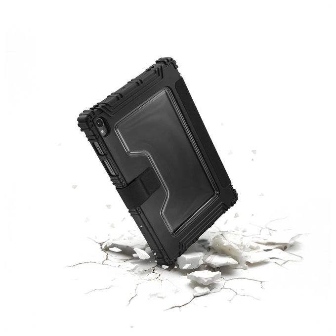 Folio aus Polycarbonat (PC), Polyurethan für Samsung Galaxy Tab A11+ / A9+ bis 27,9 cm (11") Schmutzabweisend, Staubresistent, Schlagfest, Kratzresistent, Schockresistent mit Magnetverschluss (Schwarz) 227091 Protection 