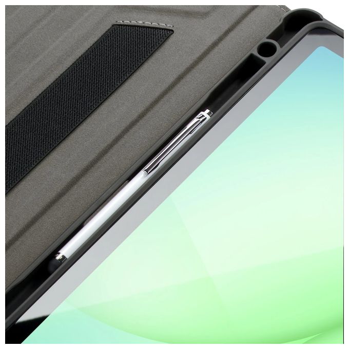 Folio aus Polypropylenkarbonat (PPC), Polyurethan, Thermoplastische Polyurethane (TPU) für Samsung Galaxy Tab A9+/A11+ bis 27,9 cm (11") Schlagfest, Kratzresistent mit Magnetverschluss (Anthrazit) 231044 Rotation 