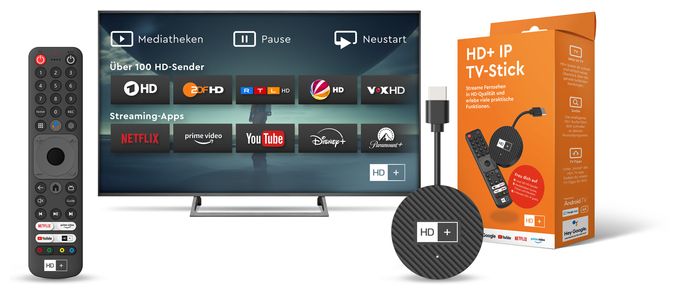 4K Ultra HD Media Player 32 GB HDMI IP TV-Stick inkl. HD+ IP für 3 Monate 
