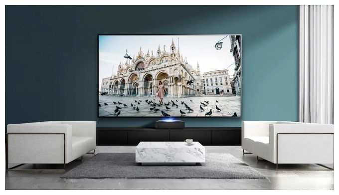  100L5F-D12 4K Laser TV inkl. Soft Daylight Screen 2,54 m (100 Zoll) (Schwarz) 