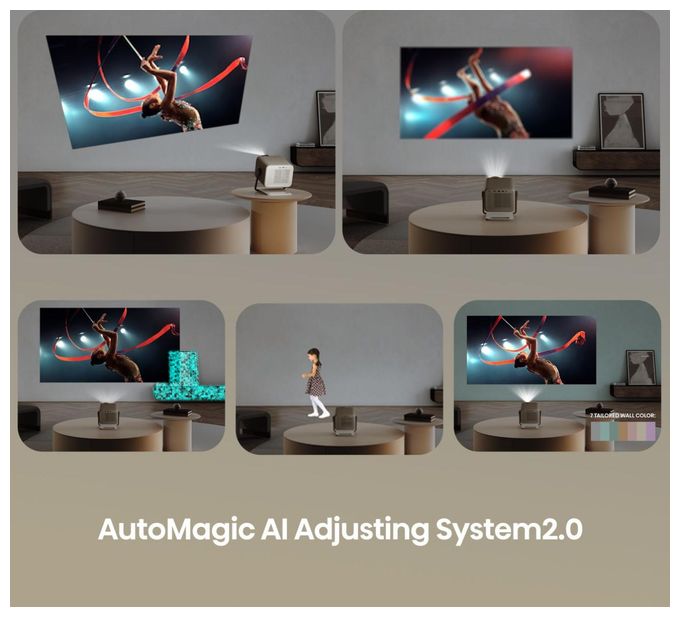 UHD 4K (3840x2160)  M2 Pro Smart Mini Projektor (Grau) 