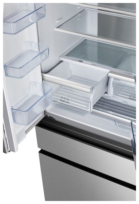Side-by-Side Kühl-/ Gefrierkombination French Door 302 l / 128 l 310 kWh NoFrost 1817 mm x 794 mm  RF540N4SBI2 (Grau, Edelstahl) 