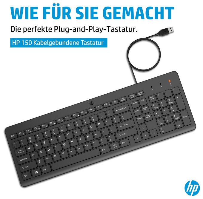 Universal Tastatur USB  150 (Schwarz) 