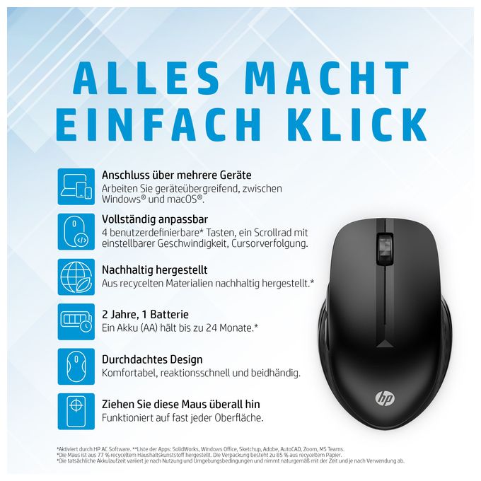1200 DPI Büro Maus Optisch  430 (Schwarz) 