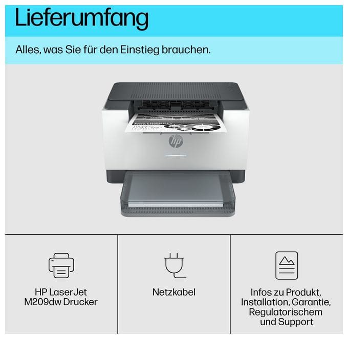A4 Laser Drucker 600 x 600 DPI 29 Seiten pro Minute LaserJetM209dw 
