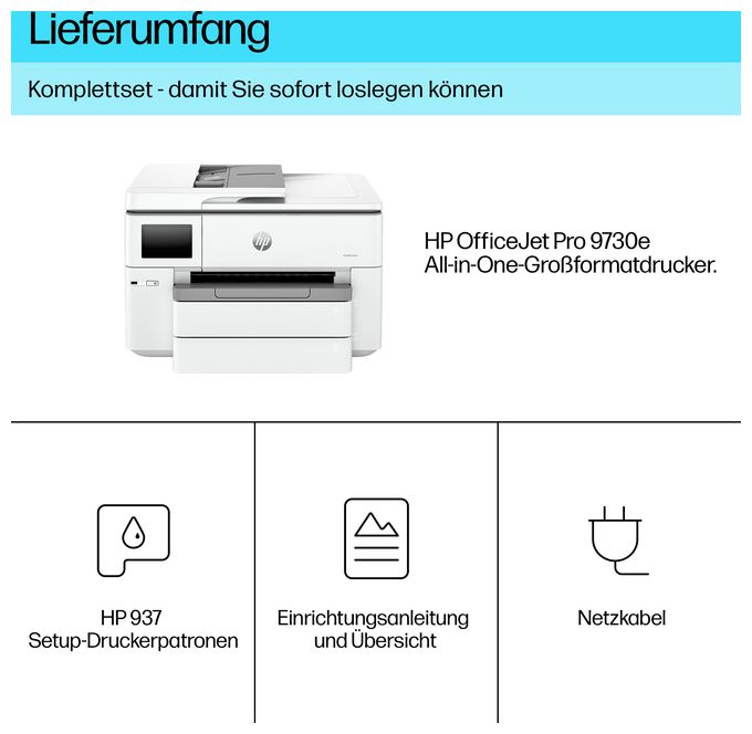 All in One A3 Thermal Inkjet Drucker 4800 x 1200 DPI OfficeJet Pro 9730e 
