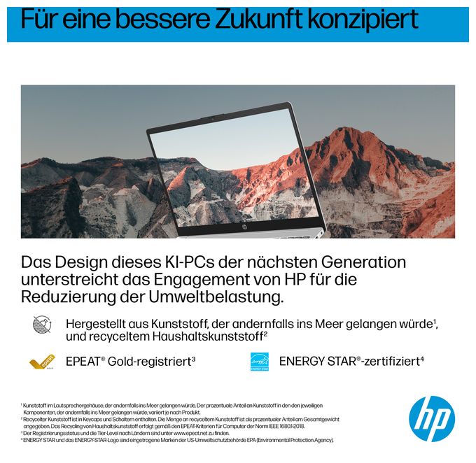 Full HD Notebook 39,6 cm (15.6 Zoll) 1920 x 1080 Pixel 1 TB SSD Windows 11 Home AMD Ryzen 5 max. 4,5 GHz  OmniBook 3 15-fn0653ng (Silber) 