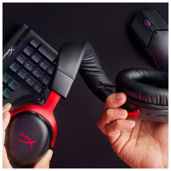 Over Ear Kopfhörer kabellos 120 h Laufzeit USB Typ-C  Cloud III Wireless Gaming (Schwarz) 