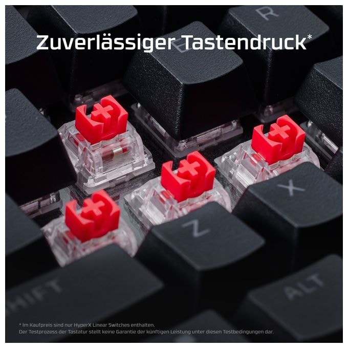 RGB-LED Gaming Tastatur USB  HyperX Alloy Rise 75 Gaming (Schwarz) 