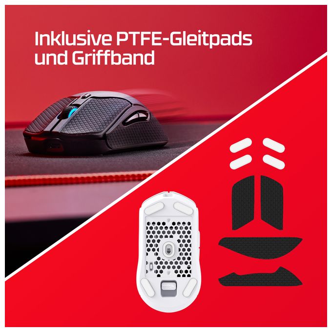 26000 DPI Gaming Maus  HyperX Pulsefire Haste 2 Wireless (Weiß) 