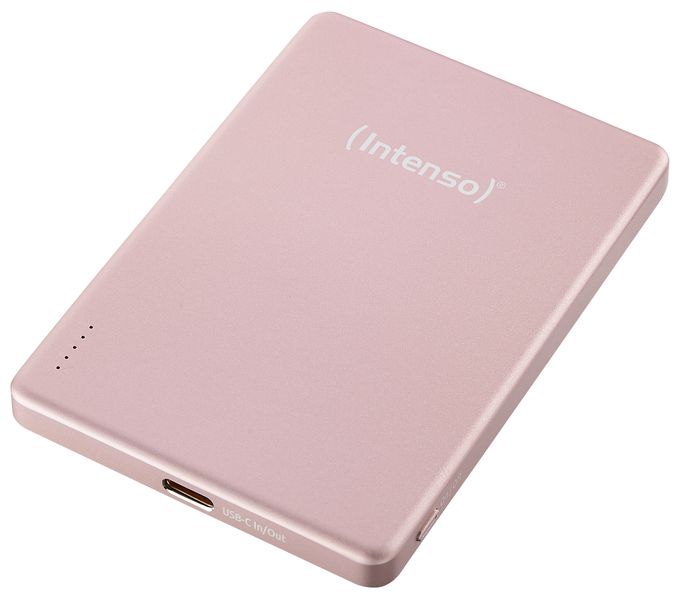 MW5000 Magnetische Powerbank 5000 mAh – MagSafe kompatibel, Wireless Charging 15W, USB-C PD 20W, Flach & Kompakt – Geprüft in Deutschland – Rosé 