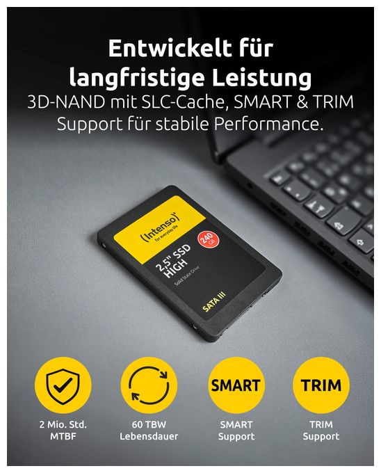 120 GB SSD Serial ATA III 2.5"  Performance (Schwarz) 
