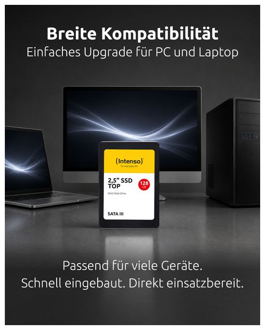 128 GB SSD Serial ATA III 2.5"  Top (Schwarz) 