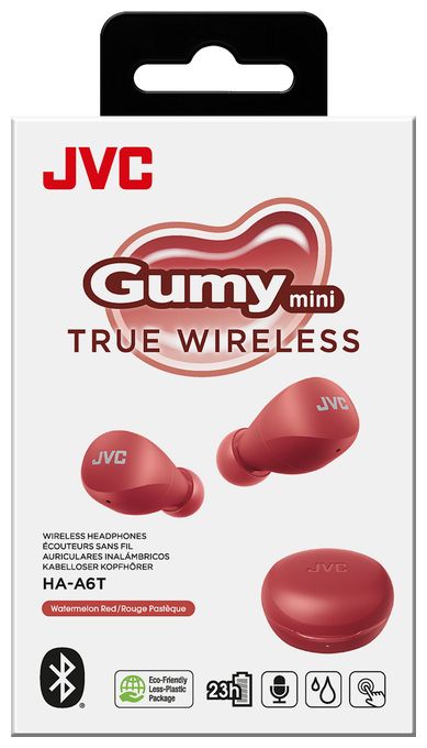 In-Ear Bluetooth Kopfhörer Kabellos TWS 7,5 h Laufzeit IPX4  HA-A6T (Rot) 