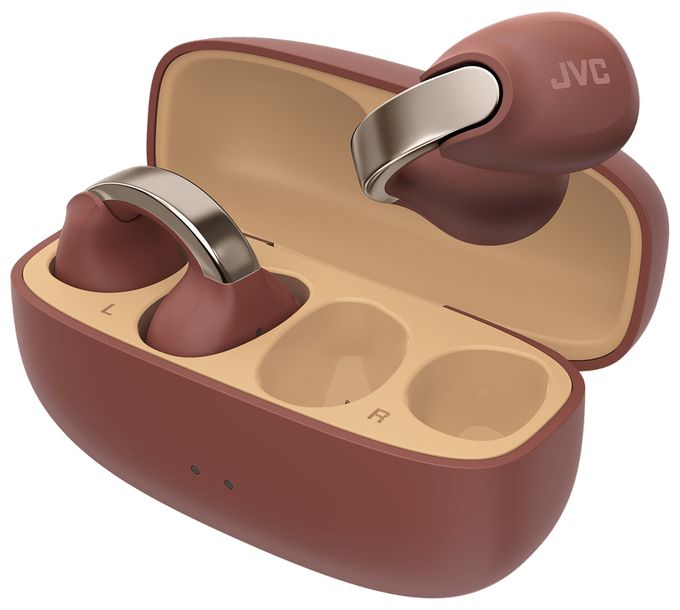 In-Ear Bluetooth Kopfhörer Kabellos TWS IPX4 USB Typ-C  HA-NP1T (Braun, Silber) 