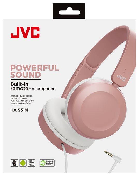 Ohraufliegender Kopfhörer Kabelgebunden  HA-S31M-P (Pink) 