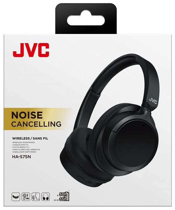 Over Ear Bluetooth Kopfhörer kabellos 50 h Laufzeit USB Typ-C  HA-S75N (Schwarz) 