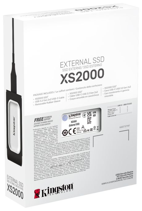 2 TB SSD  XS2000 (Schwarz, Silber) 