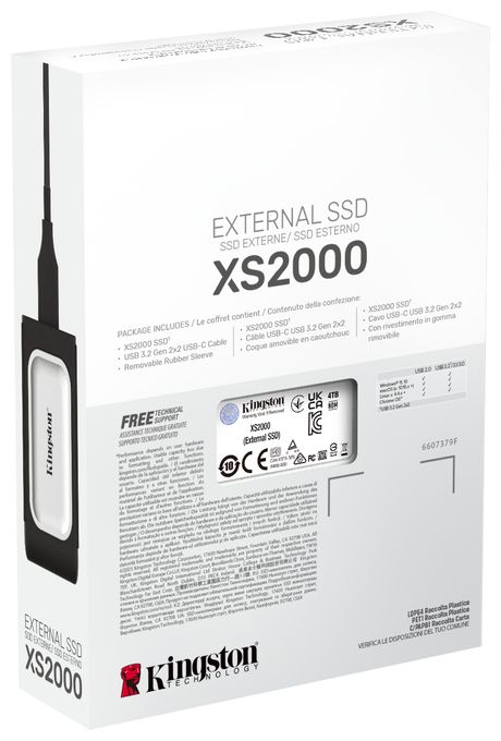 4 TB SSD  XS2000 (Schwarz, Silber) 