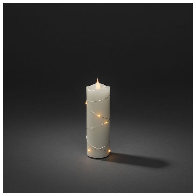 LED 1900 K Bernstein Batterie/Akku 1825-180 Echtwachskerze 