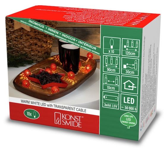 1200 mm Batterie/Akku 3188-553 LED Globelichterkette 