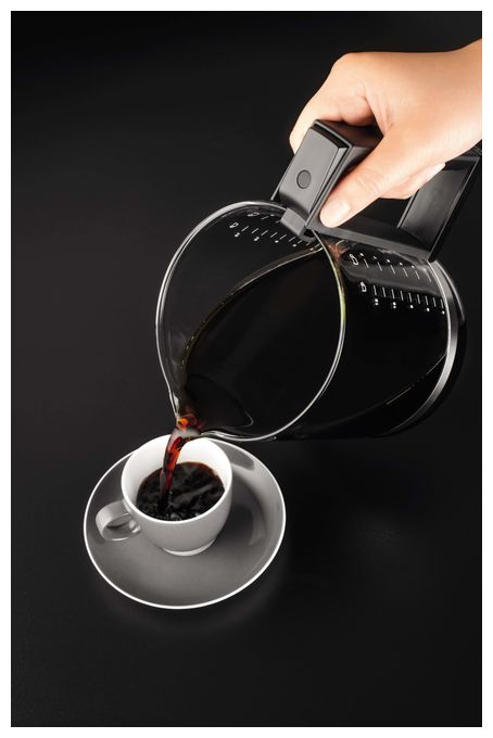 12 Tassen Filterkaffeemaschine 1,2 l  KM4689 T 8.2 Druckbrüh-Automat (Schwarz) 
