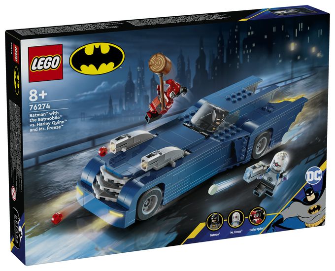 BatmanTM im BatmobilTM vs. Harley QuinnTM und Mr. FreezeTM 
