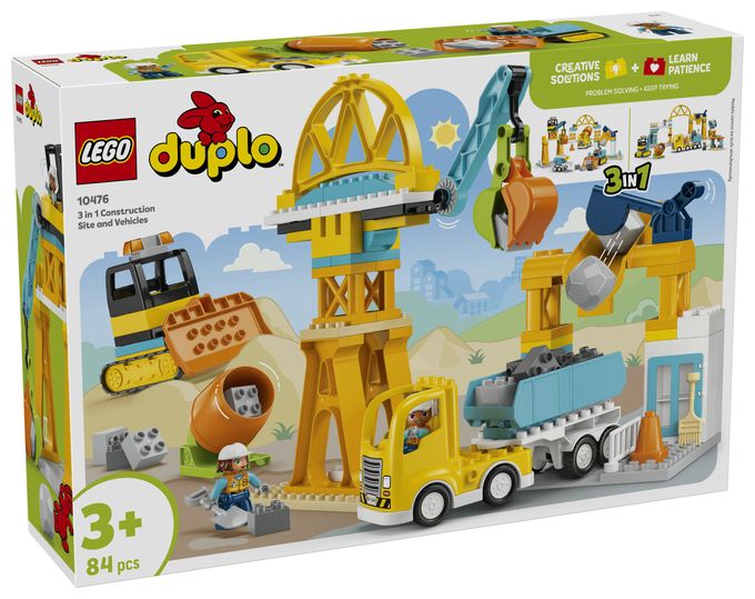 Baustelle mit Baufahrzeugen – 3-in-1-Set 
