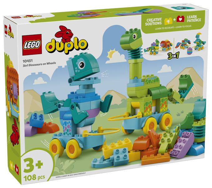 Dinos auf Rädern 3-in-1-Set 