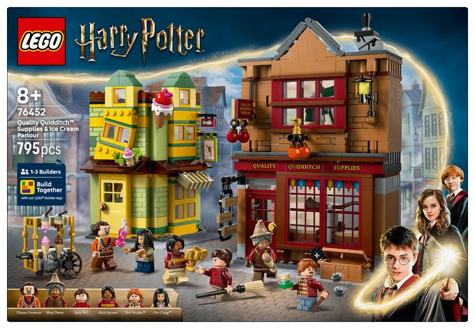 795 Teile  Harry Potter Qualität für Quidditch und Fortescues Eissalon Bauset (Mehrfarbig) 
