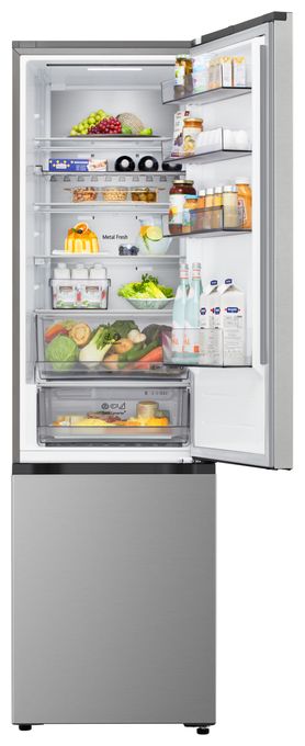 262 l / 113 l Kühl-Gefrierkombi freistehend 112 kWh Jahr  GBBS525APY (Silber) 