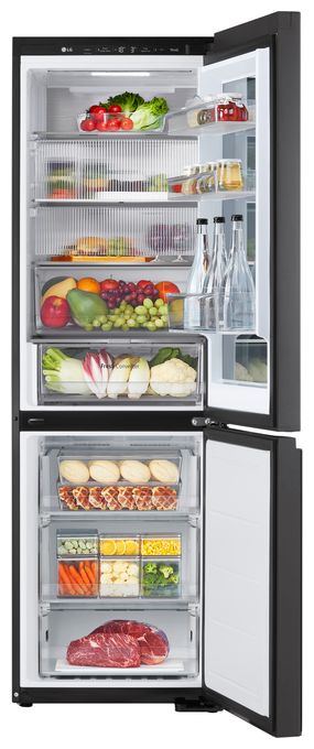 239 l / 110 l Kühl-Gefrierkombi freistehend NoFrost 172 kWh Jahr  GBG5160CEV (Schwarz) 