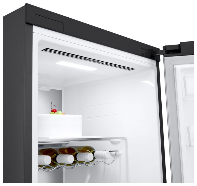 386 l / 386 l Kühlschrank freistehend EEK: C 77 kWh Jahr  GLM71MCCSX (Schwarz) 