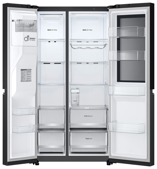 Side-by-Side Kühl-/ Gefrierkombination 416 l / 219 l 350 kWh NoFrost 1790 mm x 913 mm  GSGV81EPLL (Schwarz) 