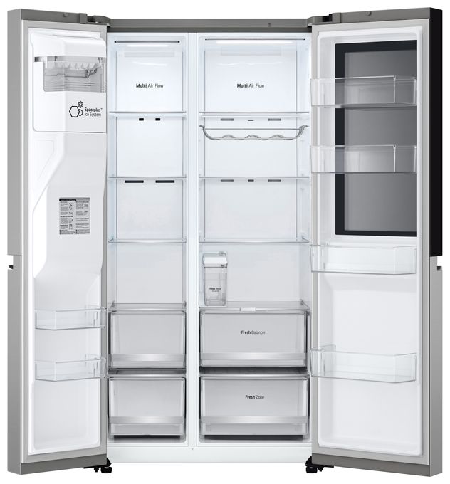 Side-by-Side Kühl-/ Gefrierkombination 416 l / 219 l 350 kWh NoFrost 1790 mm x 913 mm  GSGV81PYLL (Silber) 