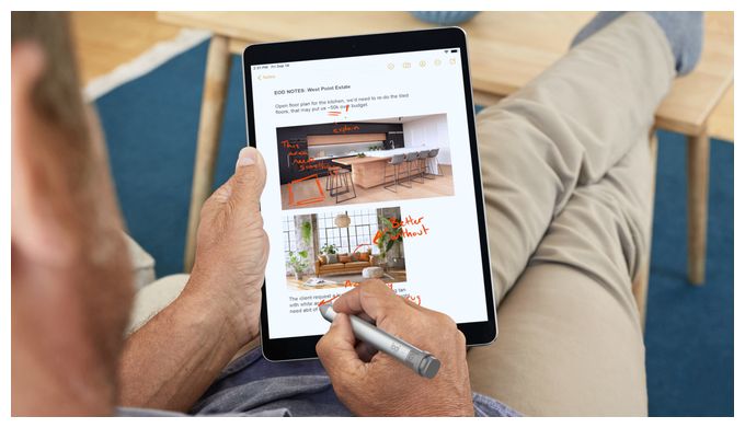 Bluetooth Eingabestift für Apple iPad Pro 12.9" (3rd gen), iPad Pro 11", iPad (7th, 6th gen), iPad Air (3rd gen), iPad mini (5th gen) Grau Crayon 