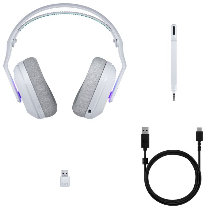 Over Ear Bluetooth Kopfhörer kabellos 90 h Laufzeit USB Typ-C  522 Lightspeed (Weiß) 