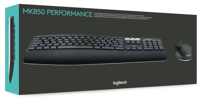 Universal Tastatur RF Wireless + Bluetooth 2.4 GHz  MK850 (Schwarz) 