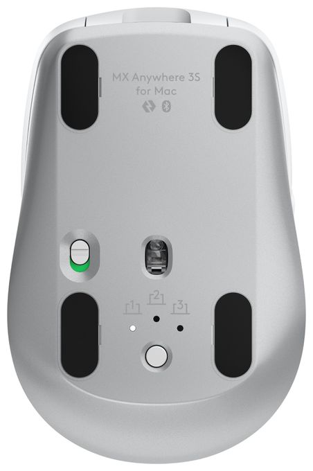 8000 DPI Büro Maus Laser  MX Anywhere 3S for Mac (Silber, Weiß) 