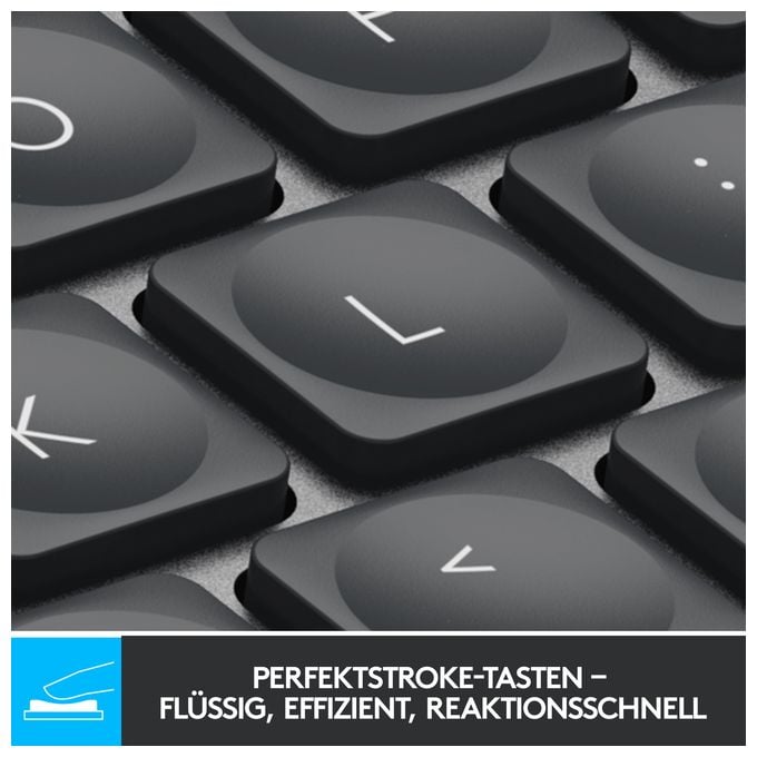 LED Büro Tastatur RF Wireless + Bluetooth 2.4 GHz  MX Keys Mini Minimalist (Graphit) 