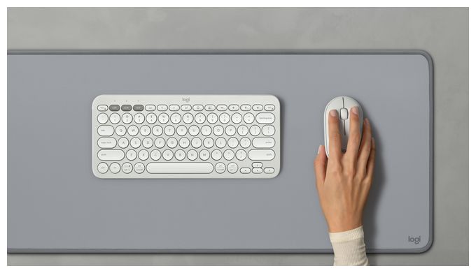 Universal Tastatur RF Wireless + Bluetooth  Pebble 2 Combo (Weiß) 