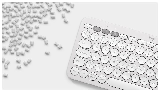 Universal Tastatur Bluetooth  Pebble Keys 2 K380s (Weiß) 
