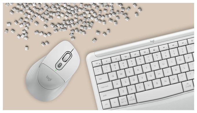 Universal Tastatur RF Wireless + Bluetooth 2.4 GHz  MK880 Signature Comfort Plus Combo (Weiß) 