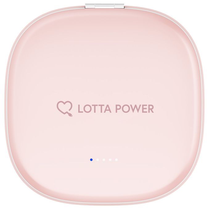 4000 mAh Powerbank USB Typ-C Kabelloses Laden  Schminkspiegel mit (Rose) 