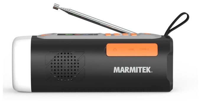 Bluetooth DAB, DAB+, FM Radio Tragbar IPX3  RESQ200 Kurbelradio (Schwarz) 