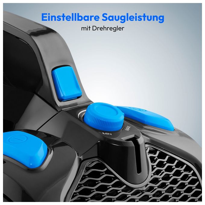 Bodenstaubsauger Beutellos 800 W HEPA (Transparent, Schwarz, Blau) E2001 MD12078 